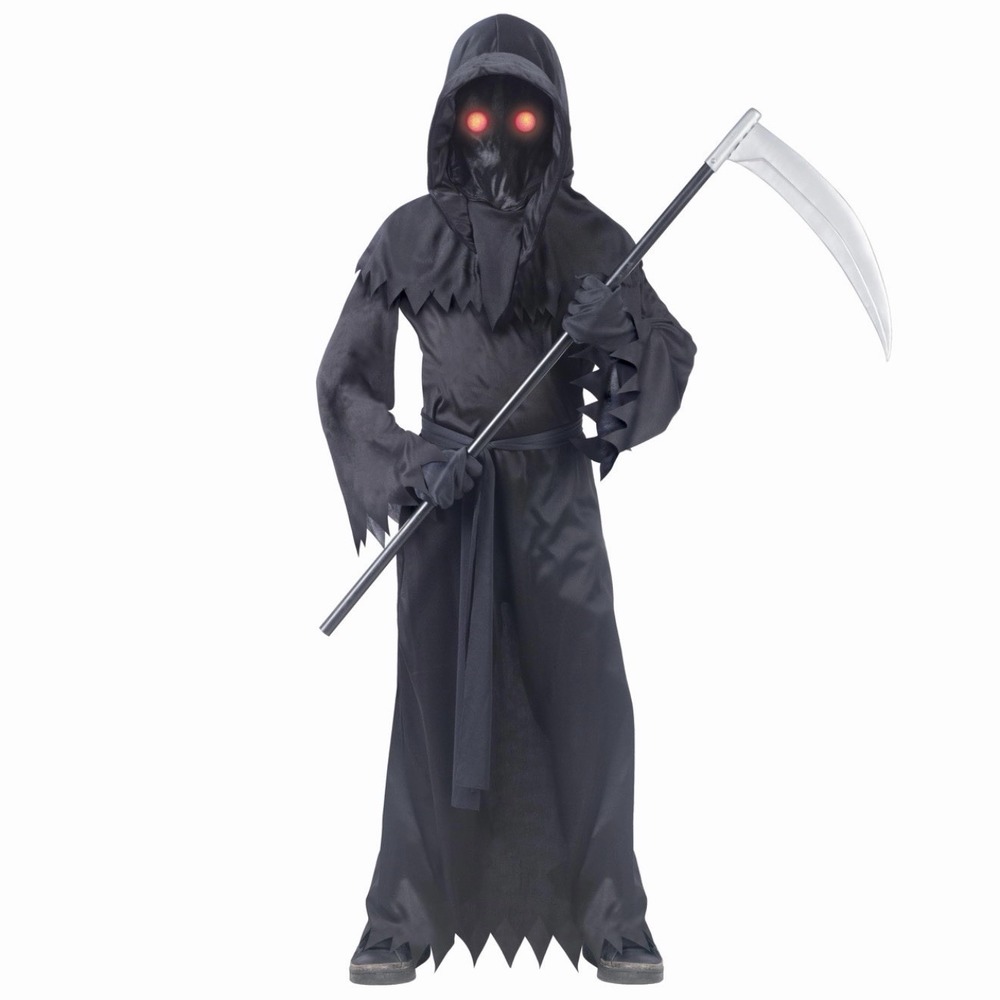 Celebrate Halloween Costume Black Fade In And Out Phantom Size M (8) Grim Reaper